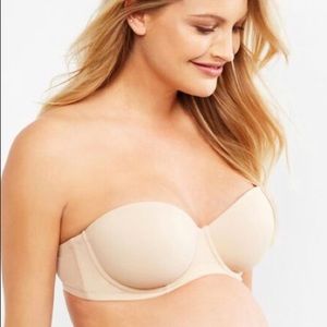 Maternity nude strapless bra, size 38C